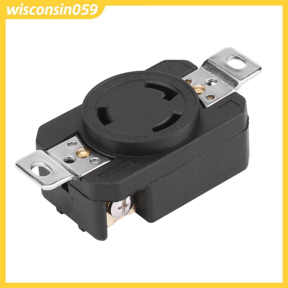 Wisconsin059 NEMA L6-30R 30A 250V Ổ cắm điện nữ có khóa để lắp ráp dây máy phát