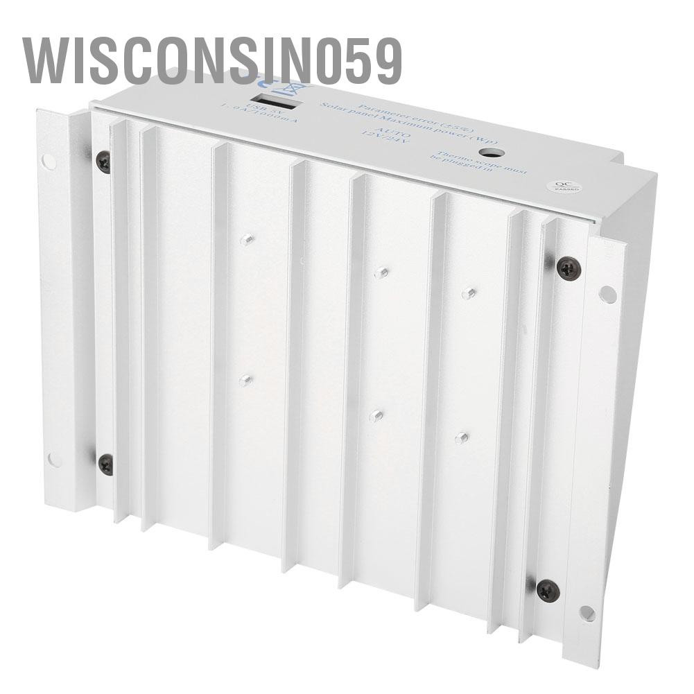 Wisconsin059 80A Màn Hình LCD PWM Quang Điện Năng Lượng Mặt Trời Bộ Điều Khiển Sạc MPPT Chỉnh 12V/24V