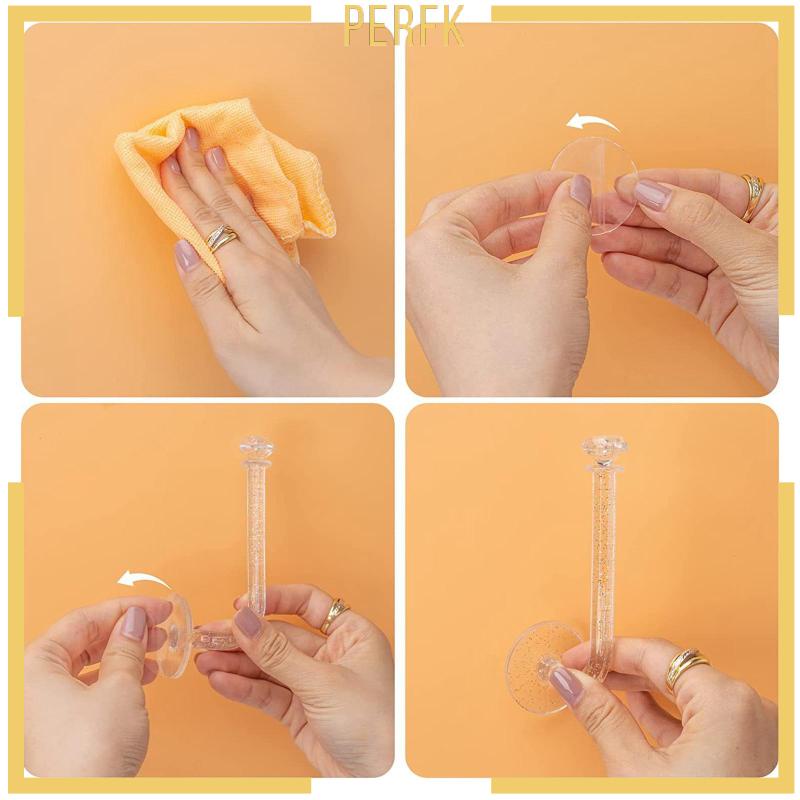 Móc Treo Kẹp Tóc Gắn Tường Trong Suốt Tiện Dụng Cho Nhà Bếp / Phòng Tắm