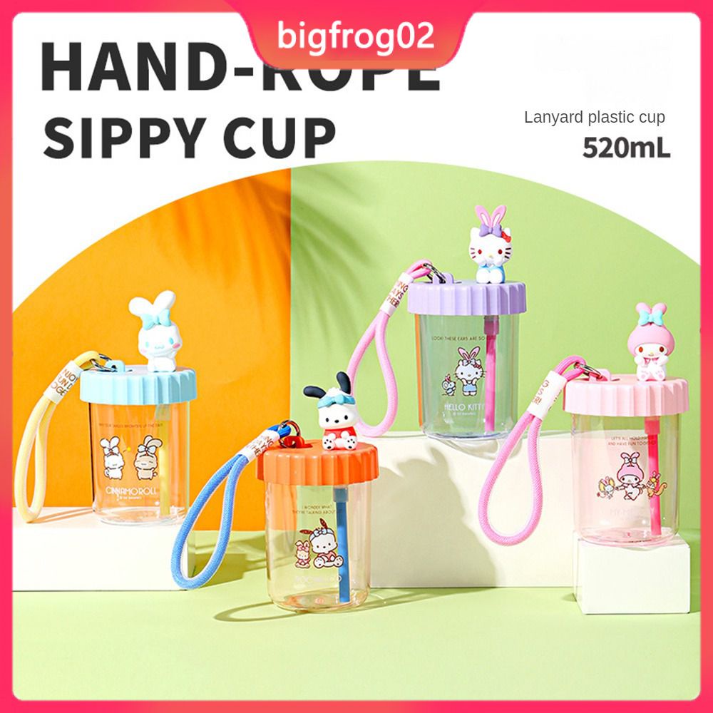 Cốc Uống Nước Cho Thú Cưng Sanrio Yugui 520mL Bằng Nhựa Kèm Ống Hút Tiện Dụng