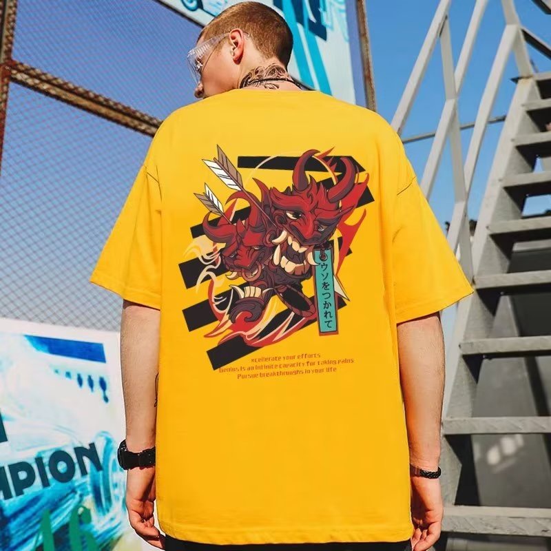 áo phông nam big size có size lớn M-8xl Áo thun unisex nam nữ form rộng tay lỡ phông In Hình Rồng Phong Cách Nhật Bản Thời Trang Mùa Hè Cho Nam Và Nữ