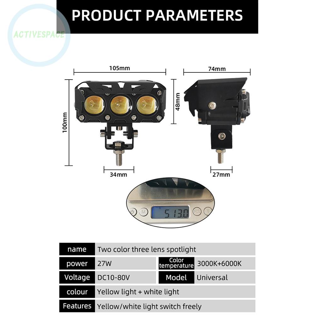 Đèn Pha Led 6000K / 3000K / 3000K Chuyên Dụng Cho Xe Mô Tô