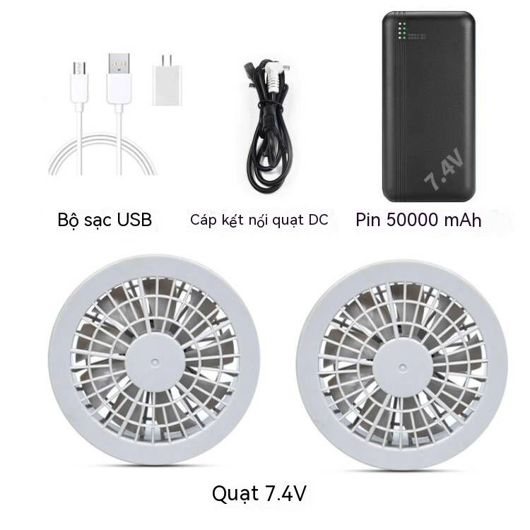 Điều Hòa Không Khí Phụ Kiện Quạt 12V Pin Lithium 5V MAh 7.4V Quạt Làm Lạnh Quần Áo Làm Mát Quần Áo Bảo Hộ Lao Động 19V