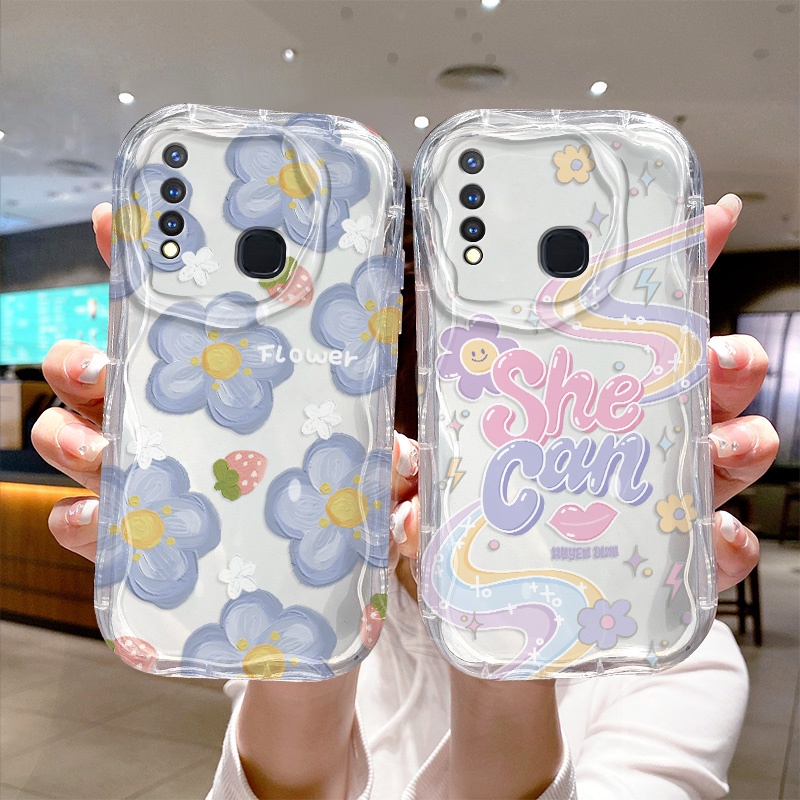 ốp lưng Vivo Y19 Ốp Điện Thoại tpu Dẻo Trong Suốt Màu Hồng Thời Trang Chống Rơi Cho Vivo Y19 TYNY