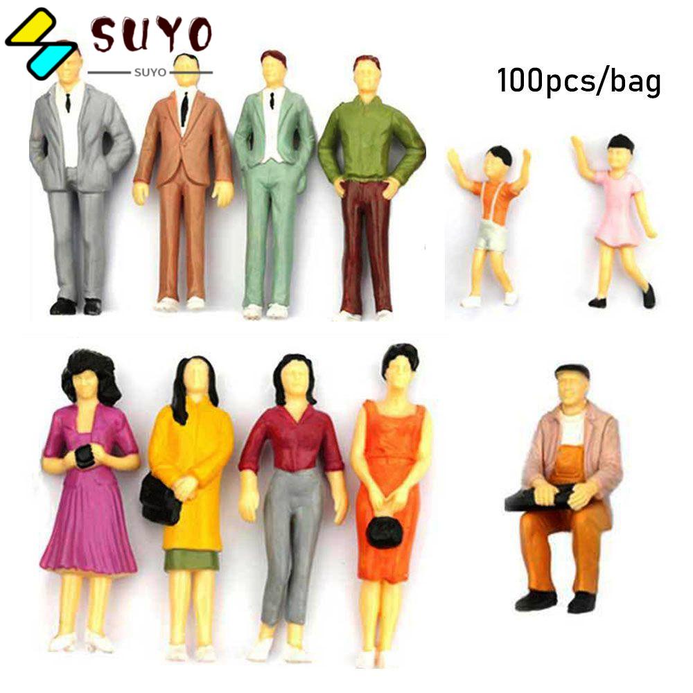 Set 100 Mô Hình Người Tỉ Lệ 1: 100 / 1: 150 / 1: 75 / 1: 50 Trang Trí Tiểu Cảnh