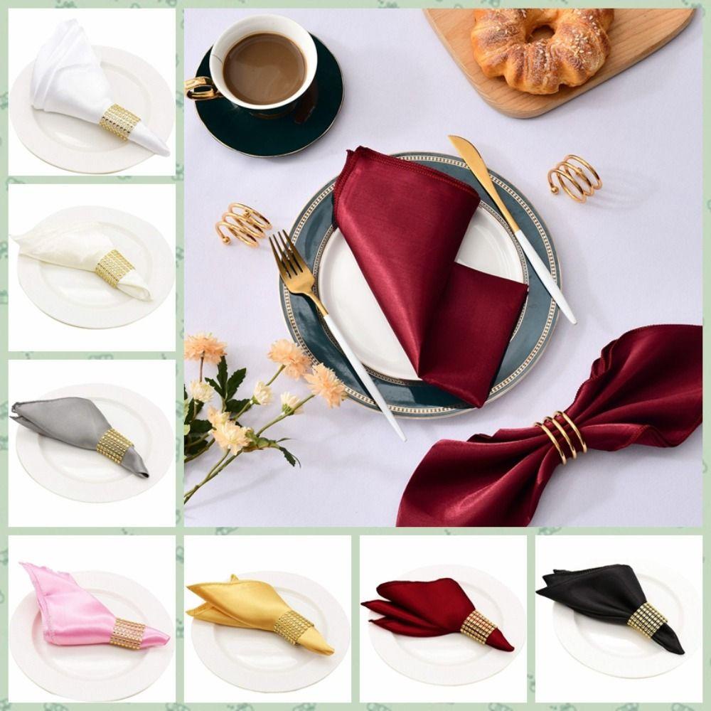 Khăn Ăn Vải Satin Mềm Mại Có Thể Tái Sử Dụng