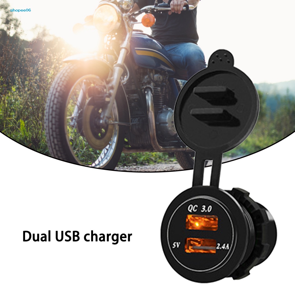 Tẩu Sạc QC3.0 USB Kép Màn Hình Kỹ Thuật Số Cho Tàu Thuyền