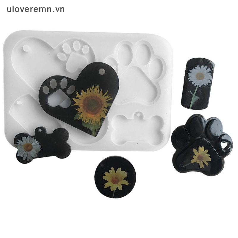 Khuôn Silicone Hình Xương Chó Làm Móc Khóa DIY