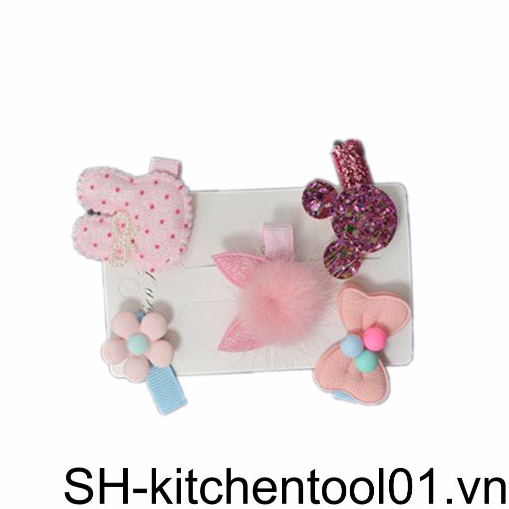 Set 5 Kẹp Tóc Dễ Thương Cho Bé Gái