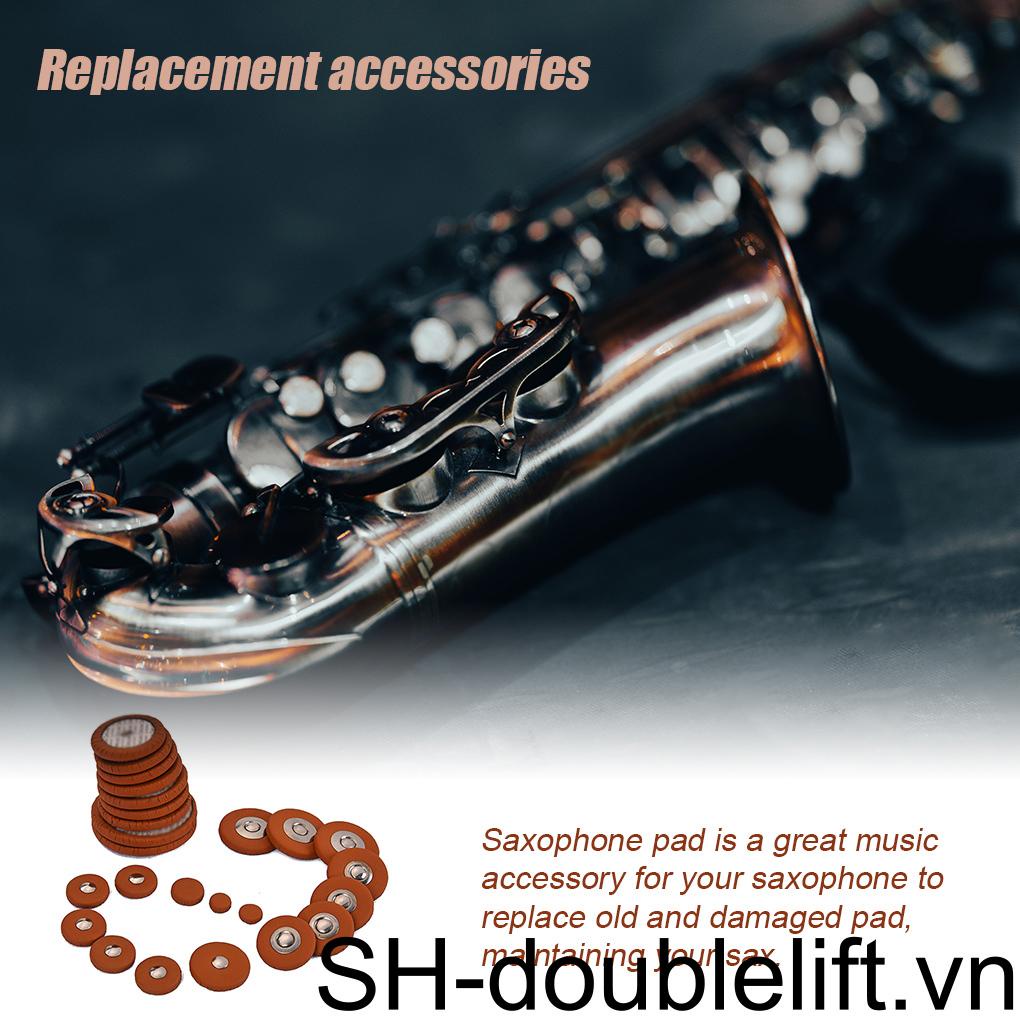 Bộ 25 Miếng Đệm Bằng Da Nhiều Kích Cỡ Thay Thế Cho Kèn Saxophone