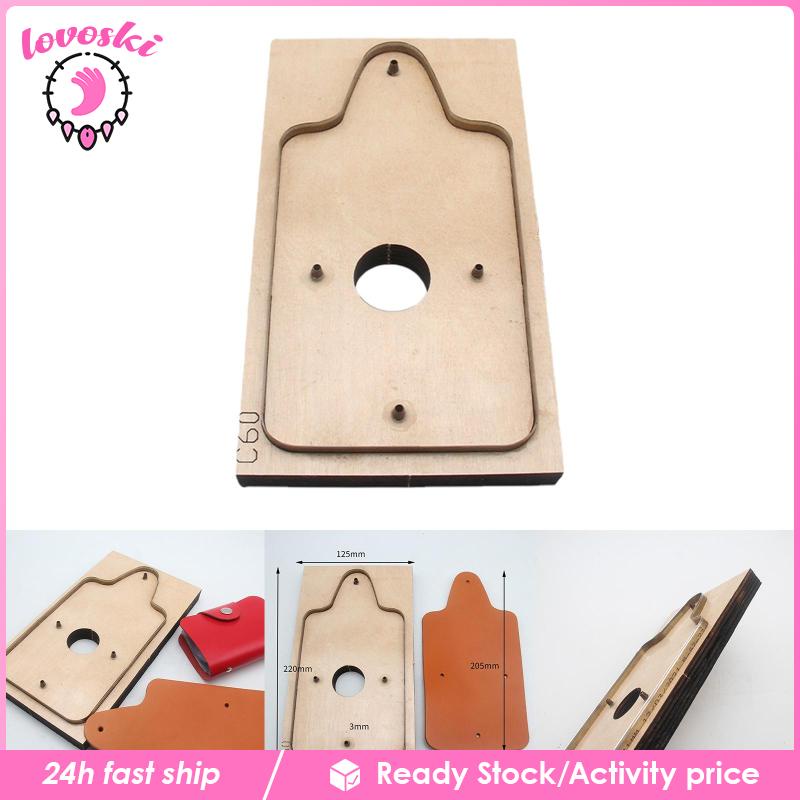 [Lovoski] Khuôn Gấp Làm Ví Da Bằng Gỗ DIY