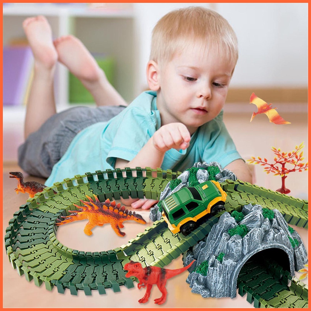 Bộ Đồ Chơi Đường Ray Xe Hơi / Đường Ray Chủ Đề Khủng Long Dành Cho Trẻ Em
