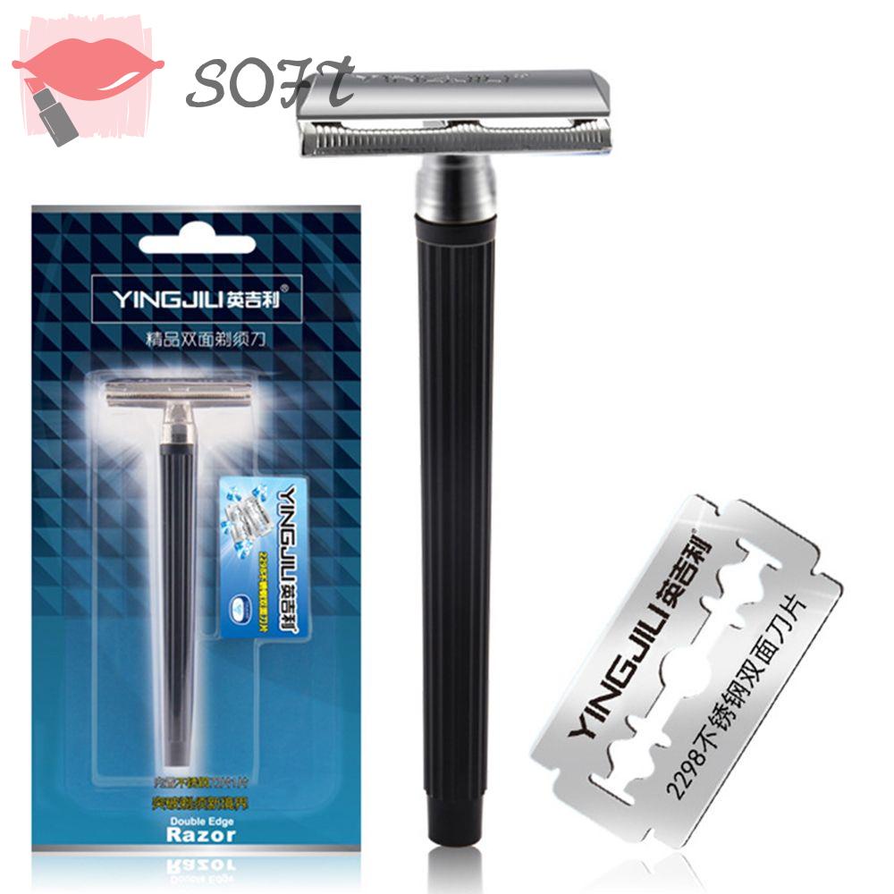 Dao Cạo Râu An Toàn Với Lưỡi Dao Cạo Kiểu Cổ Điển SOFTNESS