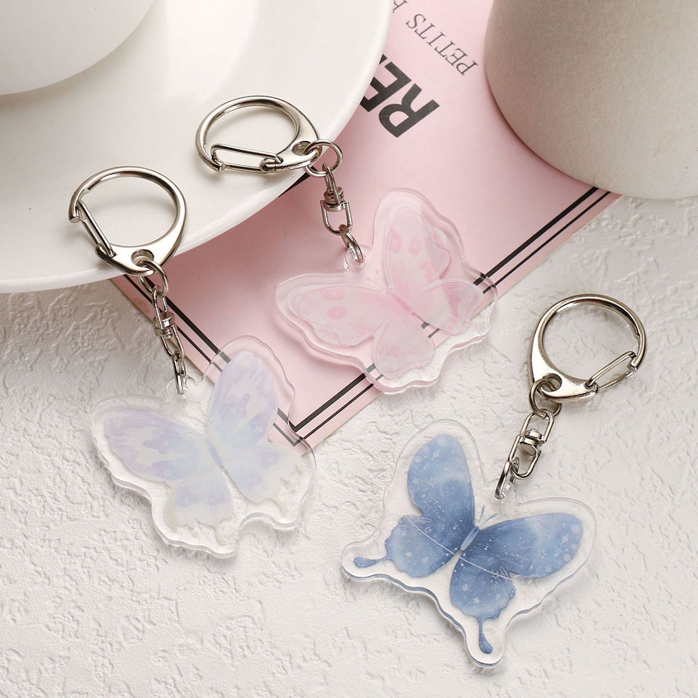 Móc Khóa Hình Bướm Bằng Acrylic Nhiều Màu Sắc Xinh Xắn