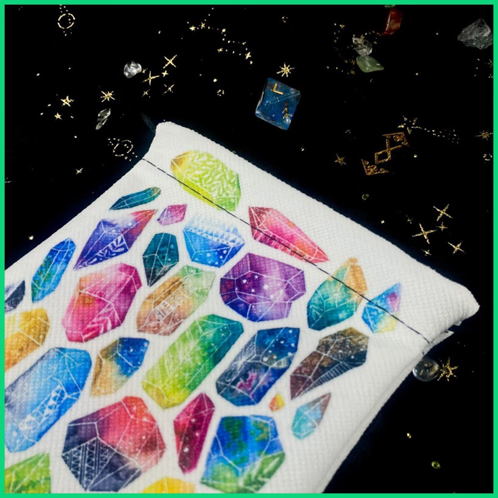 Túi Dây Rút Đựng Bài Tarot Oracle Họa Tiết Đá Quý Phù Thủy Jinwvn Jwvn