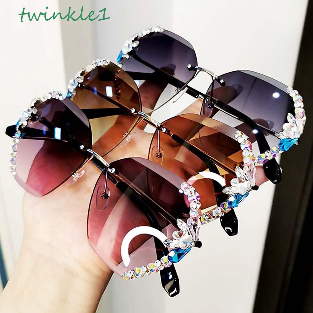 Kính Mát Không Gọng Phong Cách Vintage Thời Trang|Găng Tay Bảo Vệ Chống Tia UV400 Sự Bảo Vệ