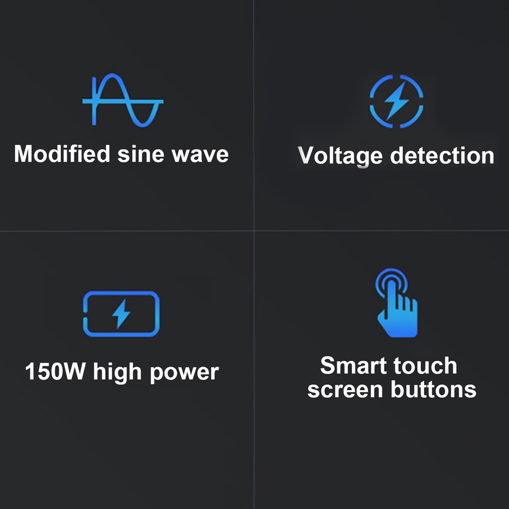 Bộ Chuyển Đổi Nguồn Điện Đa Năng Với Quạt Làm Mát 12V Sang 220V Cho Xe Hơi