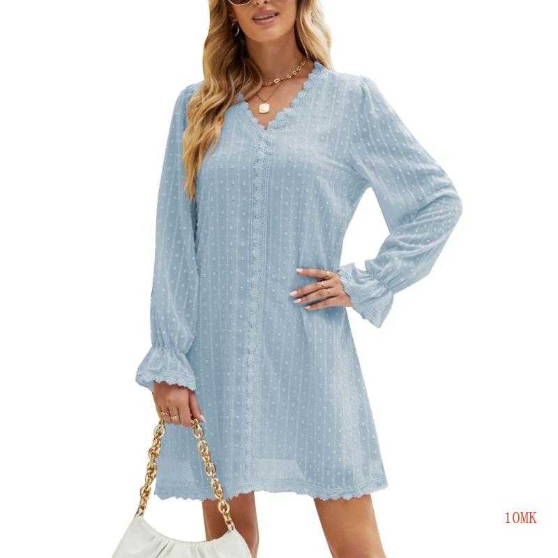 Đầm Chiffon Tay Dài Dáng Rộng Thời Trang Cho Nữ