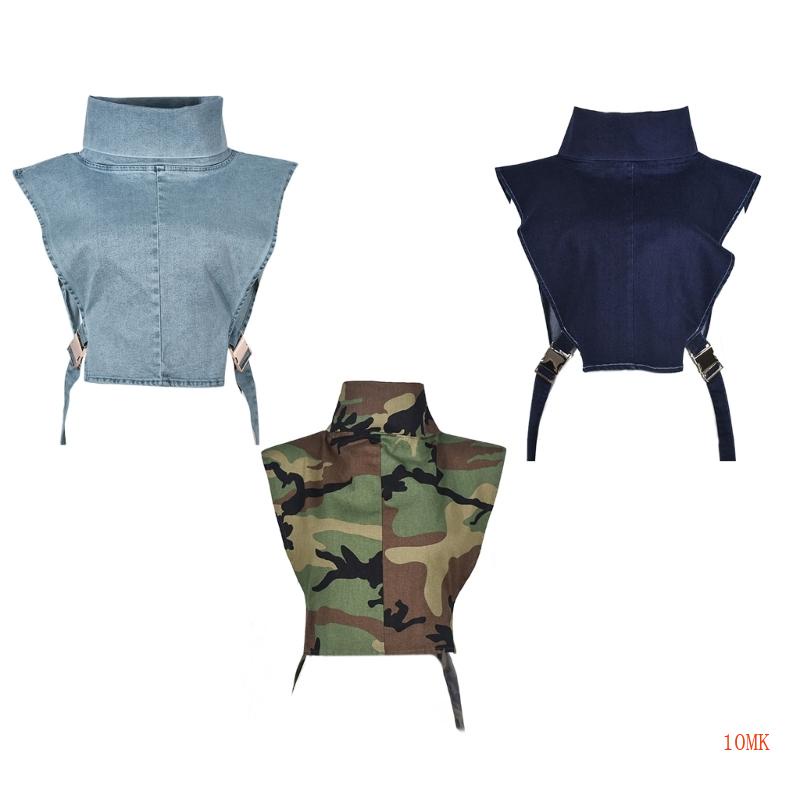 Xiangbao Áo Sơ Mi Denim Xanh Lá Cây Không Tay Mùa Hè Cho Nữ