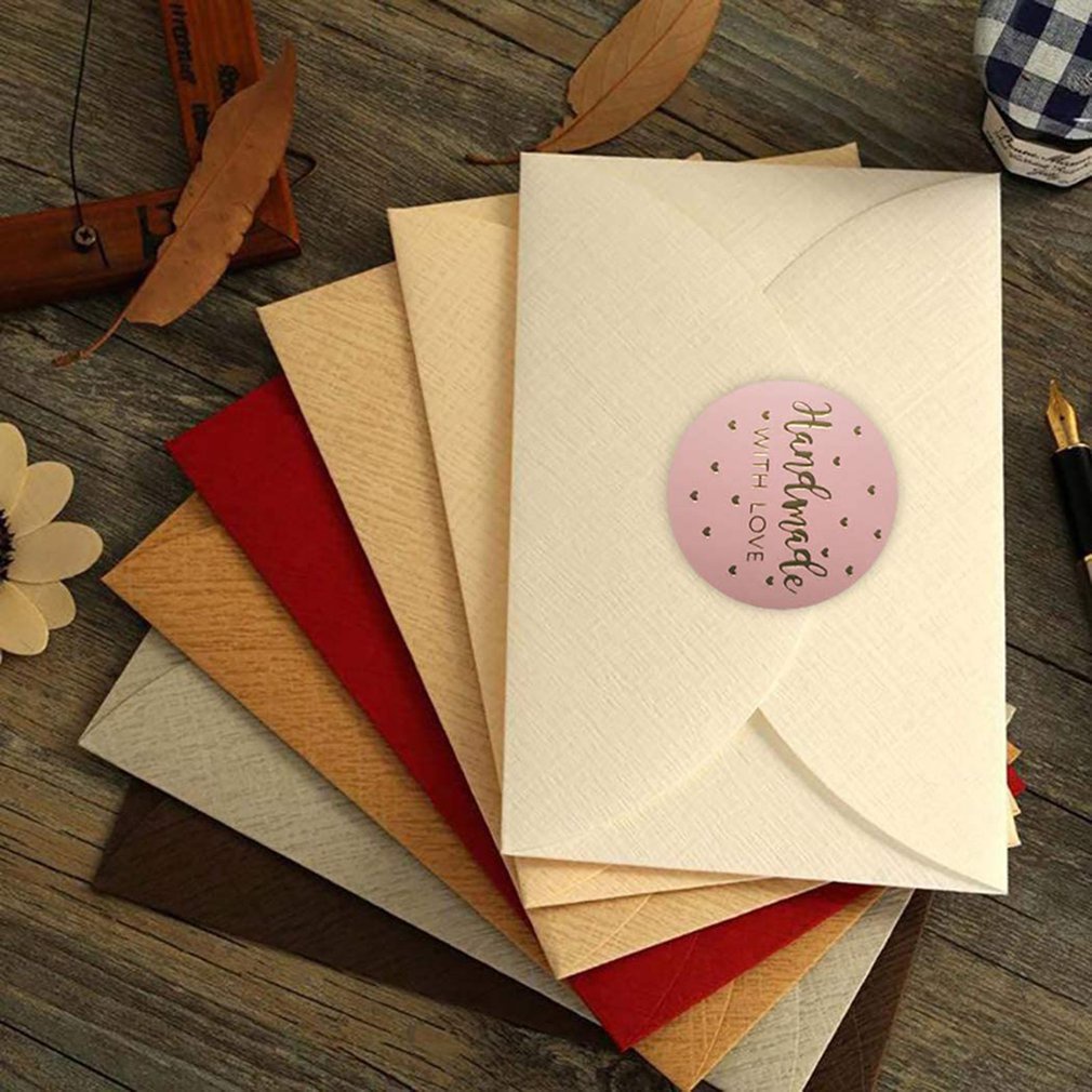 =Christmas=2.5cm Sticker &quot;Handmade With Love&quot; Labels Waterproof Stickers Rolls Seal Label