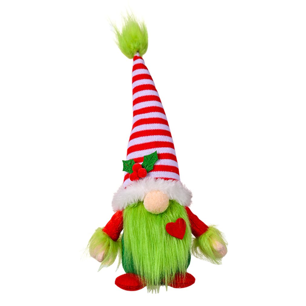 =Christmas=Gnomes Christmas Decoration Plush Stripped Riding Hood Elf Gnomes Ornaments