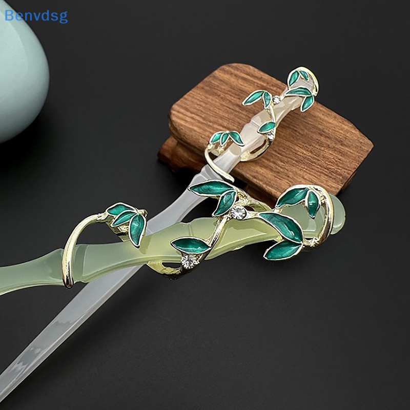 Trâm Cài Tóc Bằng Tre Và Pha Lê Phong Cách Trung Hoa Cổ Điển Cho Nữ