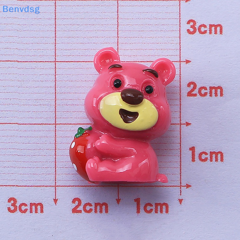 Set 2 / 5 Kẹp Tóc Hình Gấu / Dâu Tây 3D Bằng Nhựa Resin Dễ Thương Trang Trí Điện Thoại