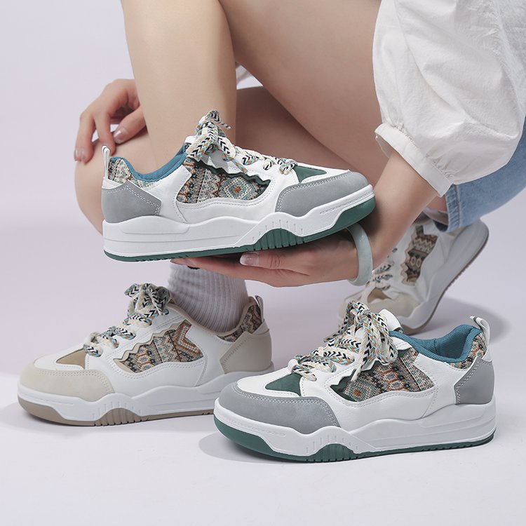 Giày Thể Thao Đế Dày Màu Sắc Nổi Bật Phong Cách retro Cho Nữ