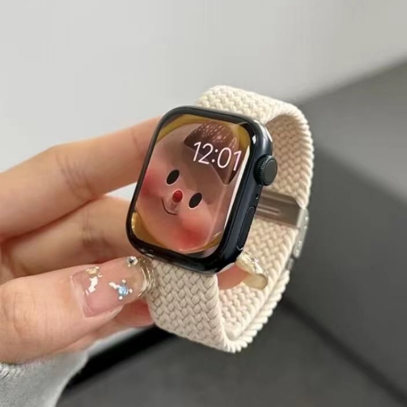 Dây Đeo nylon Co Giãn Cho Đồng Hồ Thông Minh apple watch 49mm 44mm 40mm 38mm 42mm 8 utra 6 se 5 4 3 solo series 8 7 41m