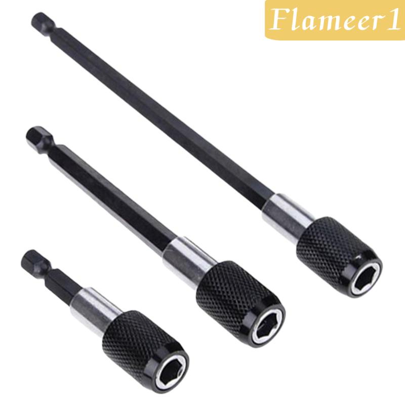 [Flameameer1] Set 3 Mũi Khoan Mở Rộng Đường Kính 1 / 4 inch Thân Lục Giác Cho Trình Điều Khiển Va Chạm