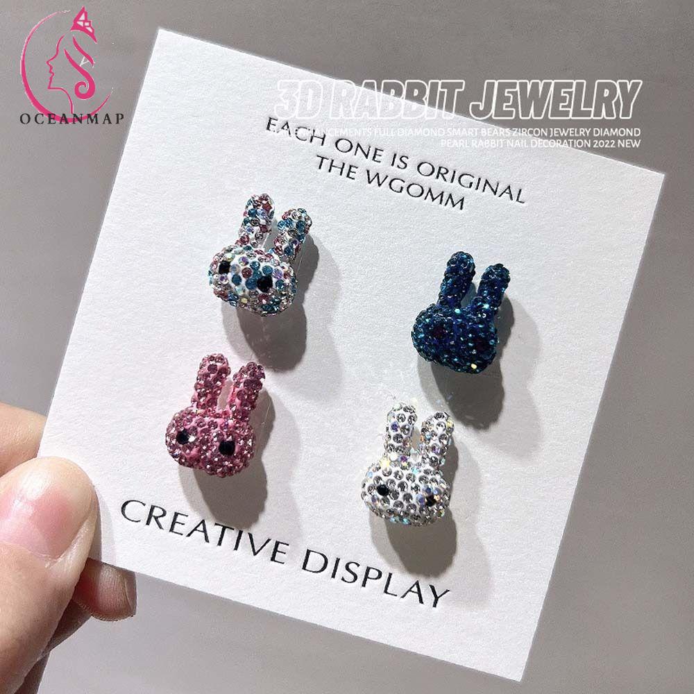 Phụ Kiện Trang Trí Móng Tay Hình Thỏ 3D Dễ Thương