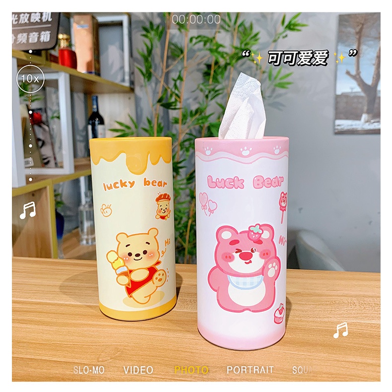 Hộp Đựng Khăn Giấy Hình Tròn In Hoạt Hình Kuromi Cinnamoroll Mua 1 Tặng 30 Cái