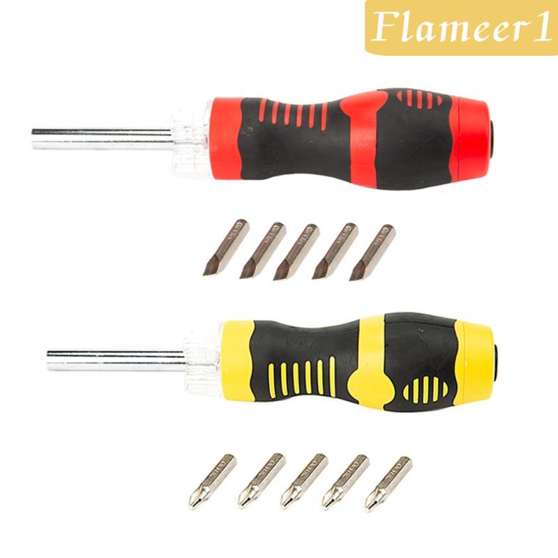 [Flameameer1] Bộ Tua Vít Có Rãnh 5 Trong 1 Với Đèn Led
