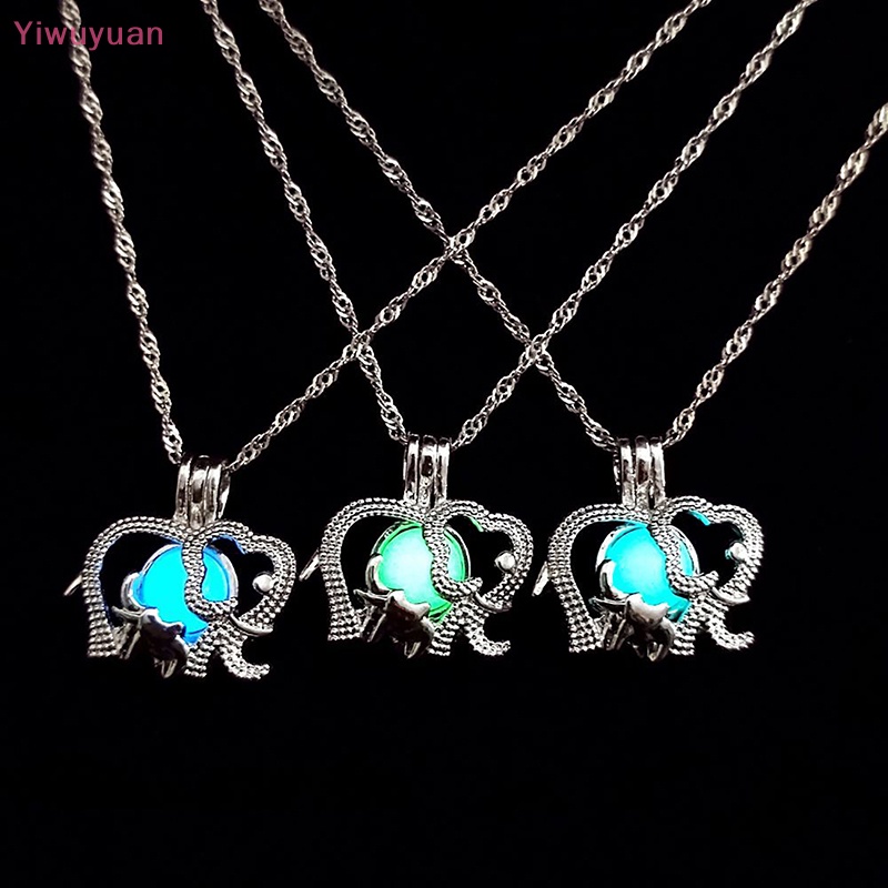 Vòng cổ Mặt Hình Chú Voi Phát Sáng Phong Cách Vintage Cho Nam Và Nữ Mới