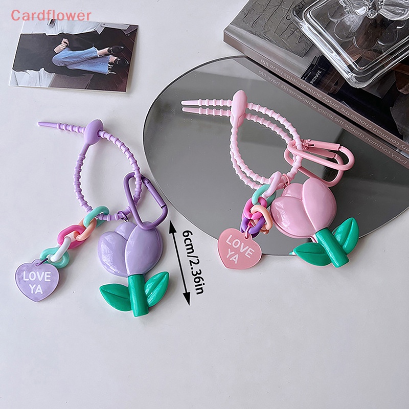 Móc Khóa Hình Hoa Tulip Nhiều Màu Dễ Thương Mới