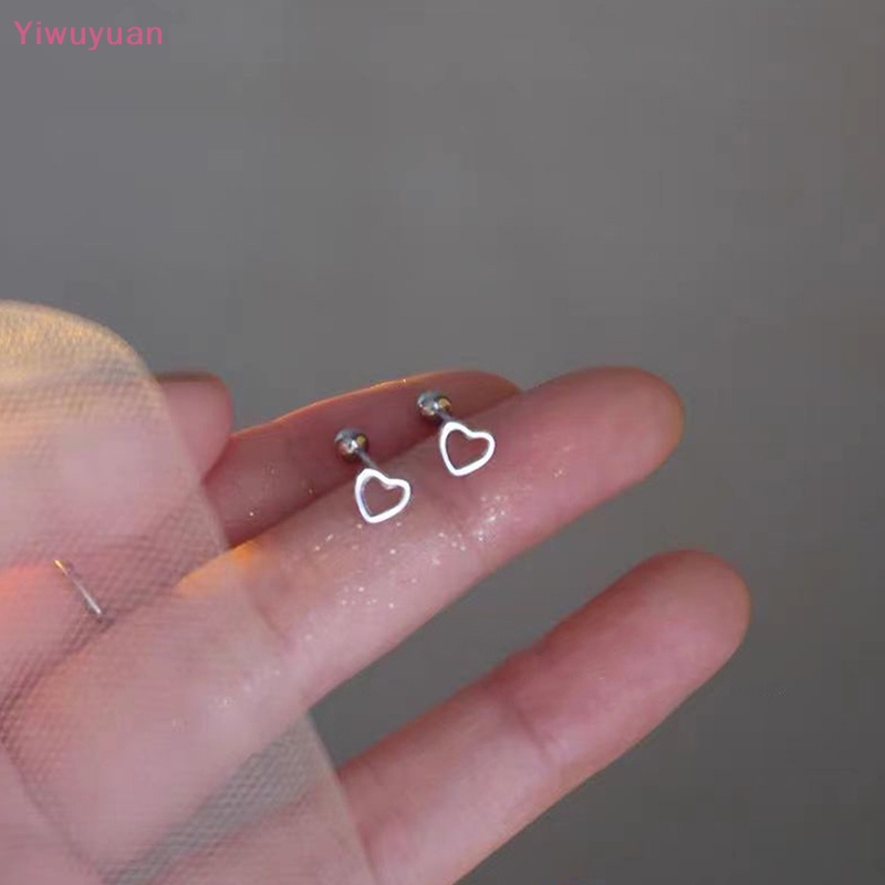 1 Đôi Khuyên Tai Xoắn Ốc Hình Trái Tim Đơn Giản Thời Trang Cho Nữ