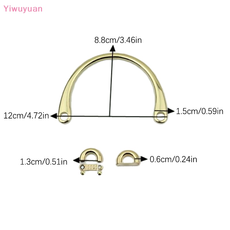 < Yiwuyuan > Dây Đeo Túi Xách Đeo Vai Có Tay Cầm Ngắn Bằng Kim Loại Mới