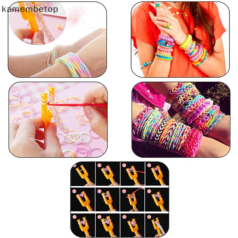 Beto Set 600 Dây Cao Su Bện Hình Chữ S Làm Vòng Đeo Tay DIY