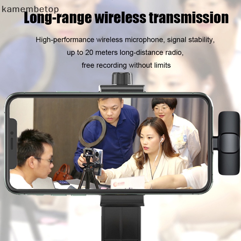 Micro Không Dây Mini Có Mic Loại C Dùng Để Ghi Âm / Phát Trực Tiếp Cho Điện Thoại