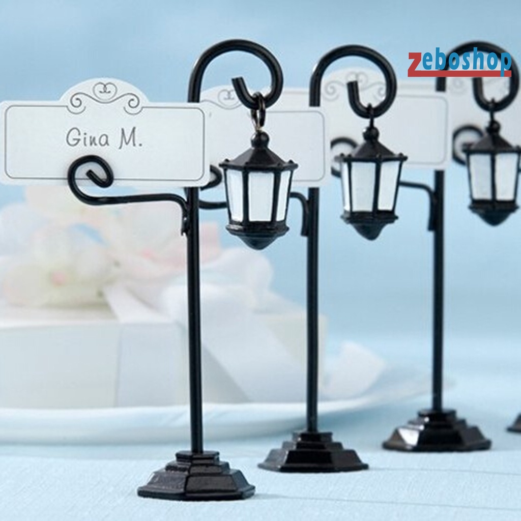 Giá Đỡ Thẻ [ZEBO] Bắt Sáng Hình Đèn Đường Phố Có Thể Tái Sử Dụng Trang Trí Bàn Tiệc