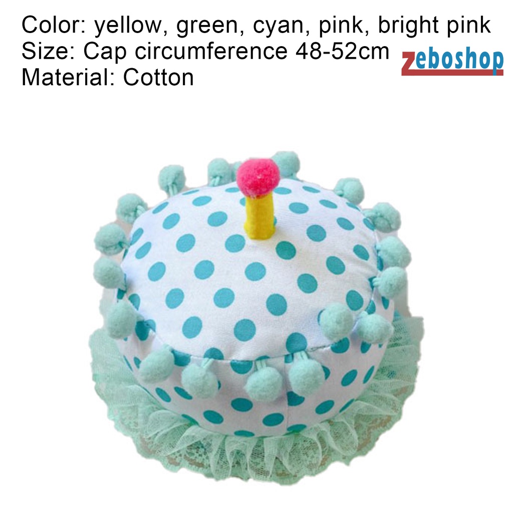 Băng Đô Cài Tóc Co Giãn Nhiều Màu Sắc Tạo Hình Bánh Sinh Nhật Độc Đáo