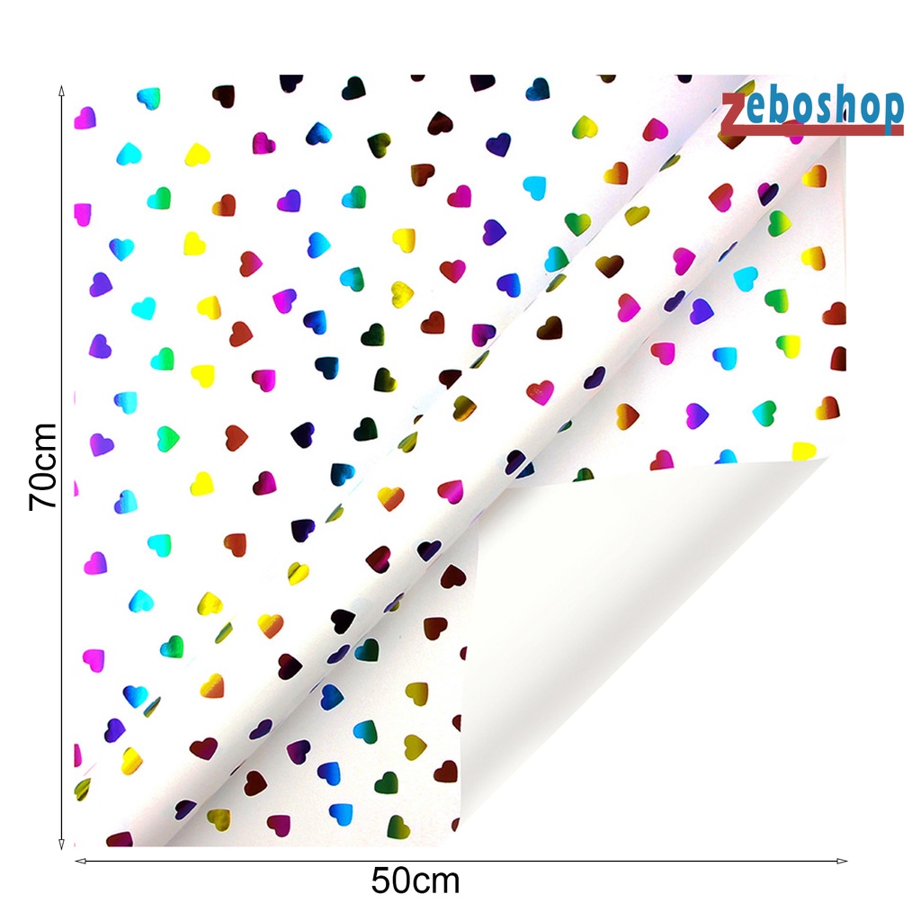 1 Cuộn Giấy Gói Quà / Trang Trí Tiệc Cưới / Giáng Sinh In Hình Trái Tim / Ngôi Sao DIY