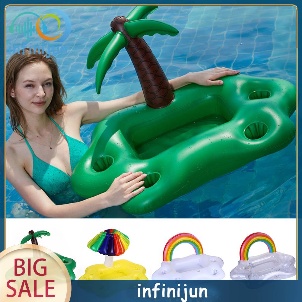 Giá Đỡ Bình Nước Nổi Trên Mặt Nước Bằng PVC Họa Tiết Hoạt Hình Dành Cho Tiệc Hồ