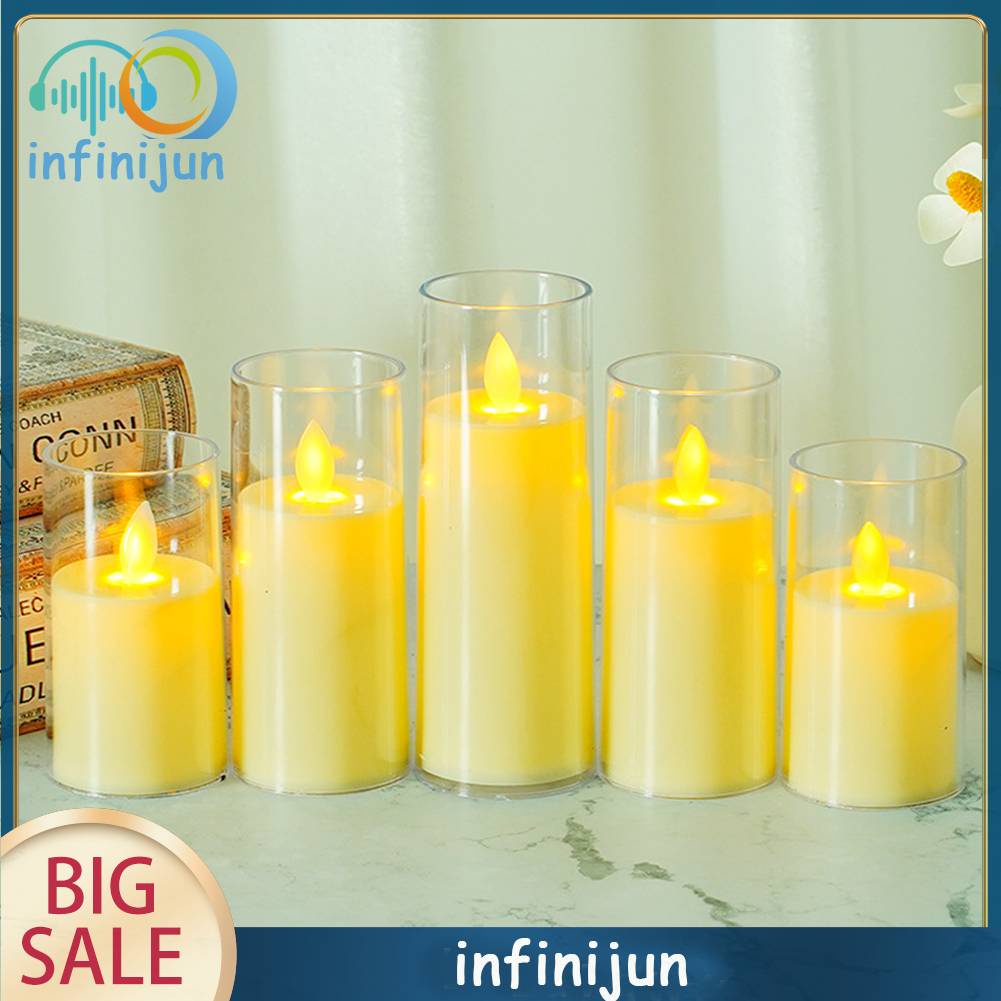 Đèn Nến Không Lửa Có Thể Sạc Lại Dùng Trang Trí Phòng Ngủ