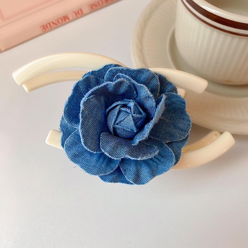 Kẹp Tóc Cá Mập Bằng Vải Hoa Sang Trọng Ngọt Ngào Phong Cách Hàn Quốc Dành Cho Bạn Nữ