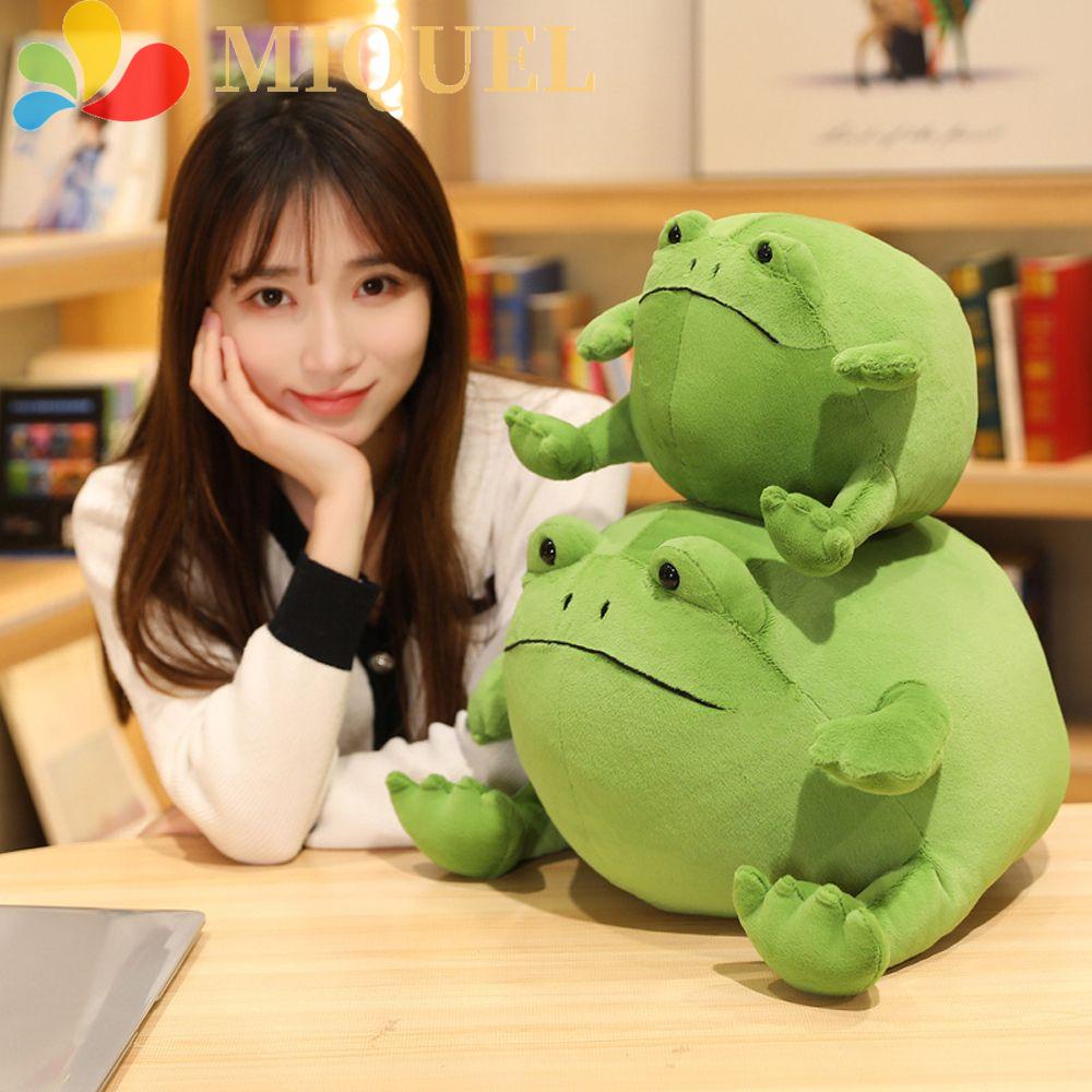 Chú Ếch Nhồi Bông Màu Xanh Lá Dùng Trang Trí Ghế Sofa Độc Đáo Xinh Xắn