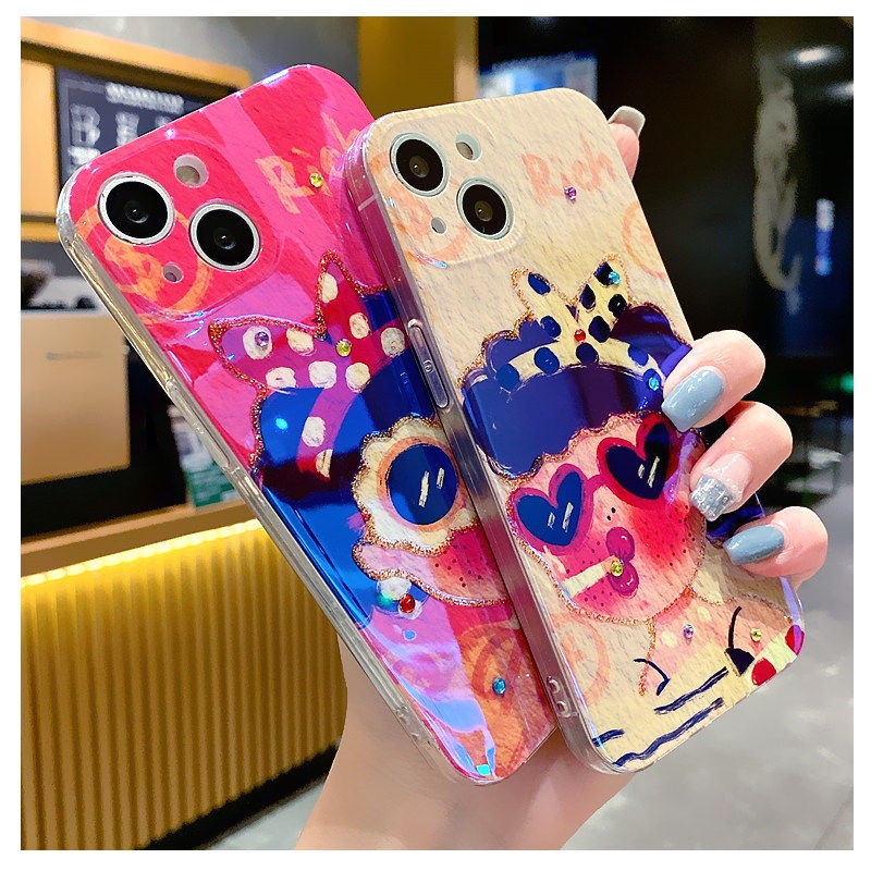 Ốp Điện Thoại Silicon Chống Rơi Họa Tiết Hoạt Hình Cho Iphone 13 Pro Max 14 Pro Max 14 13 12 11 Pro 11 / 12 Pro Max