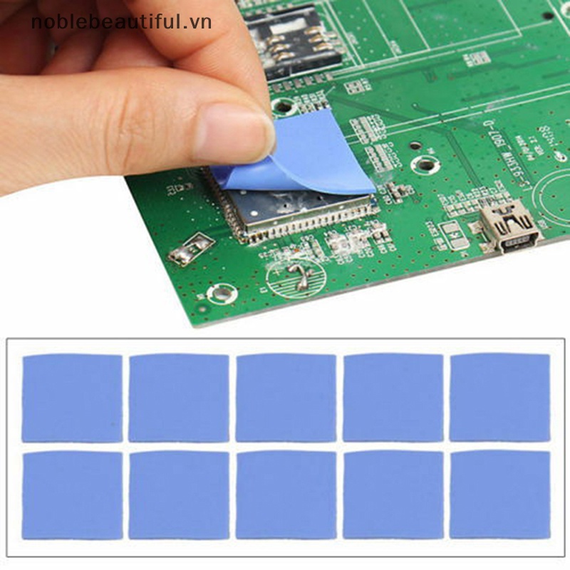 Miếng Đệm Tản Nhiệt CPU GPU 100mmx100mmx1mm Bằng Silicon Màu Xanh Dương