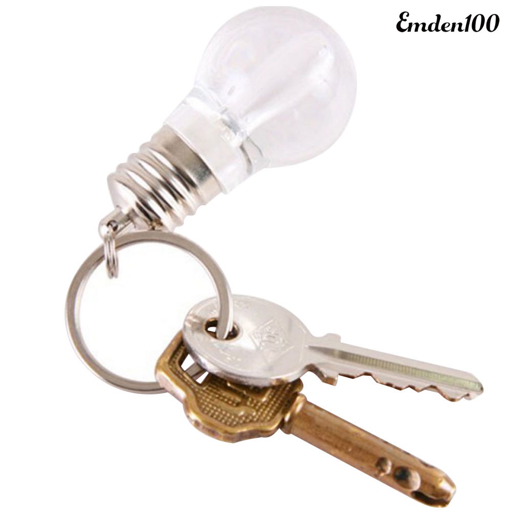 Móc Khóa Bóng Đèn LED Màu Sắc Cầu Vồng Xinh Xắn