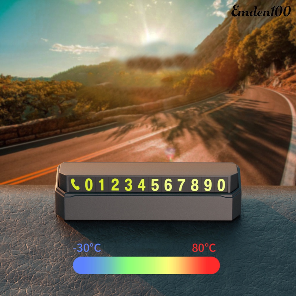 [EMDEN] Thẻ Đậu Xe Tạm Thời Ghi Số Điện Thoại Dạ Quang Đơn Giản Tiện Lợi